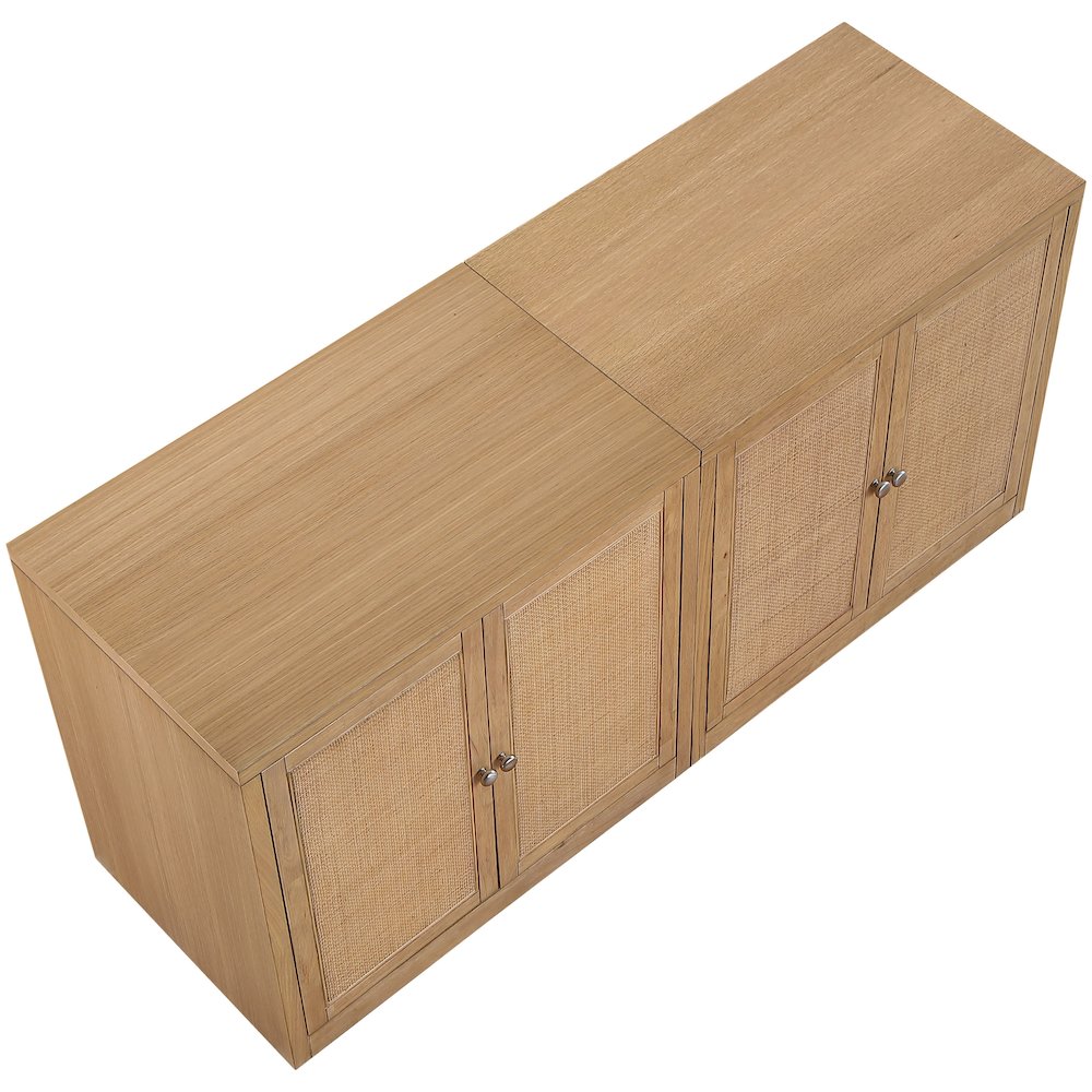 Vero Natural Solid Wood And Oak Veneer 2pc. Sideboard/Buffet. Picture 6