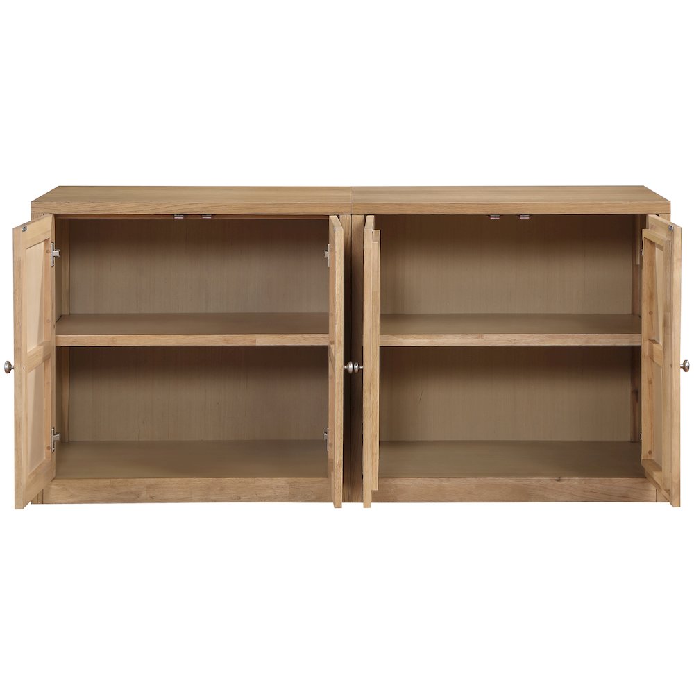 Vero Natural Solid Wood And Oak Veneer 2pc. Sideboard/Buffet. Picture 9