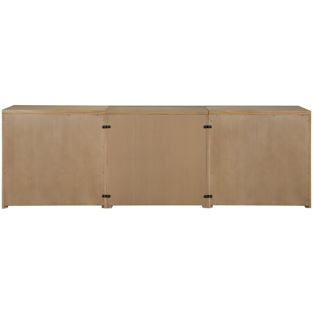 Vero Natural Solid Wood And Oak Veneer 3pc. Sideboard/Buffet. Picture 5