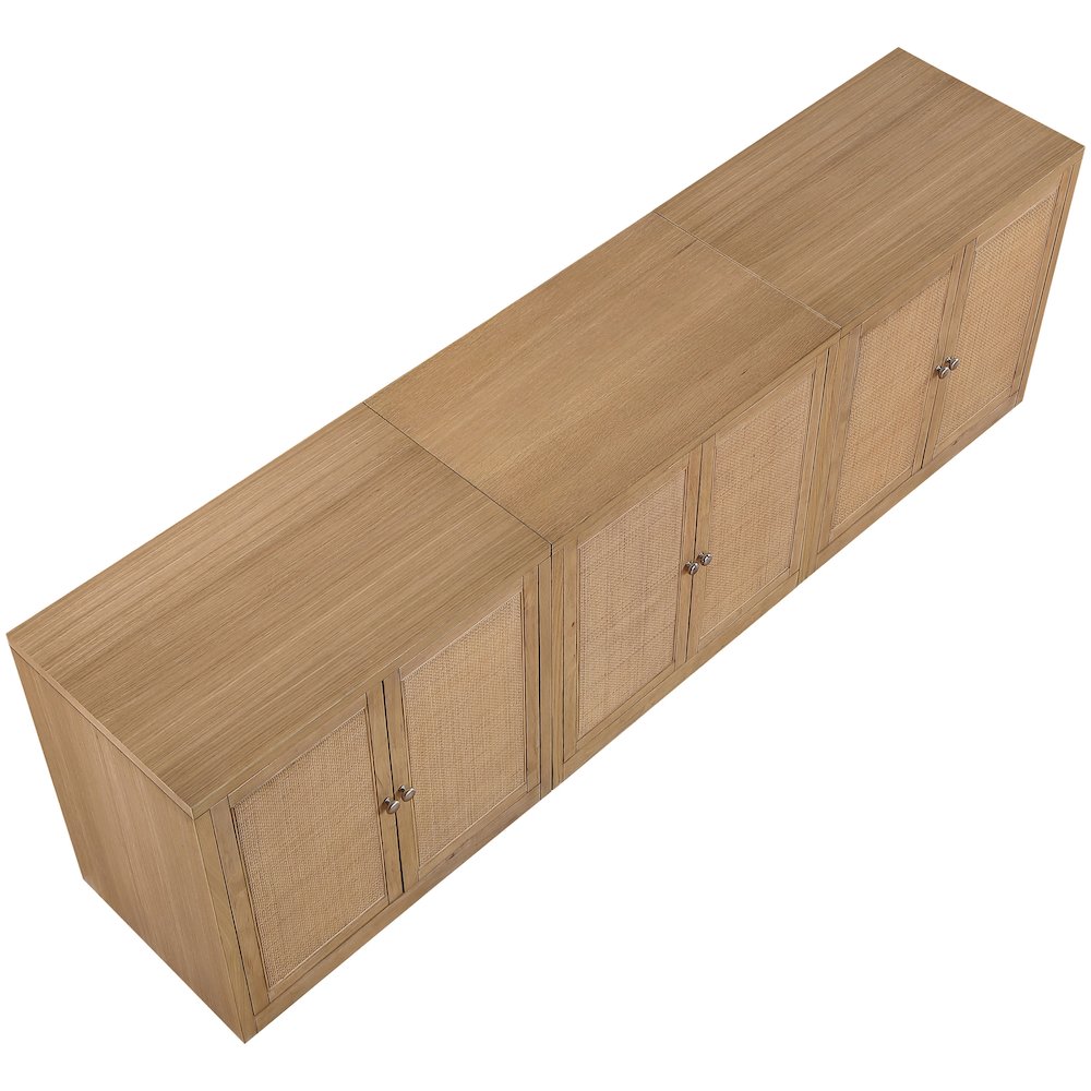 Vero Natural Solid Wood And Oak Veneer 3pc. Sideboard/Buffet. Picture 6