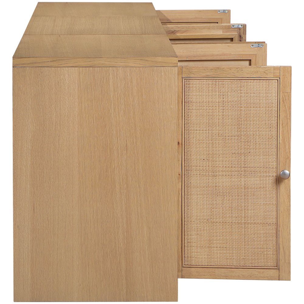 Vero Natural Solid Wood And Oak Veneer 3pc. Sideboard/Buffet. Picture 7