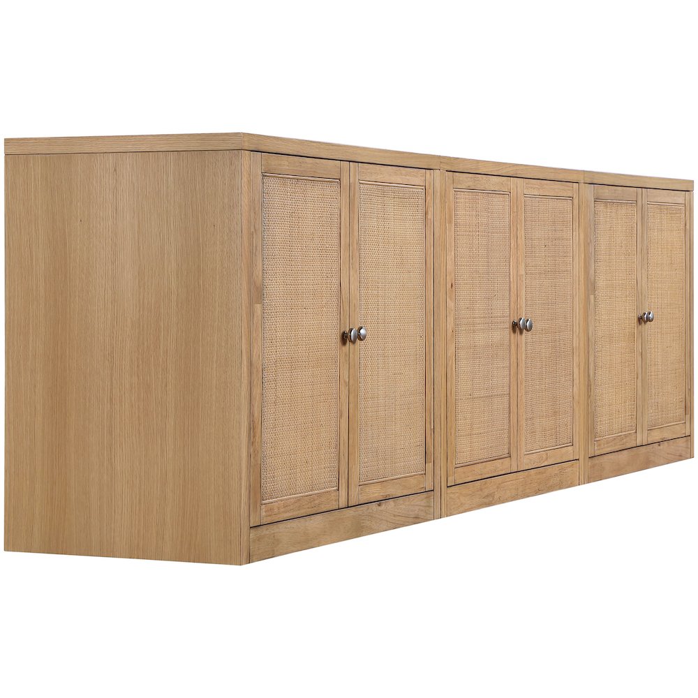 Vero Natural Solid Wood And Oak Veneer 3pc. Sideboard/Buffet. Picture 8