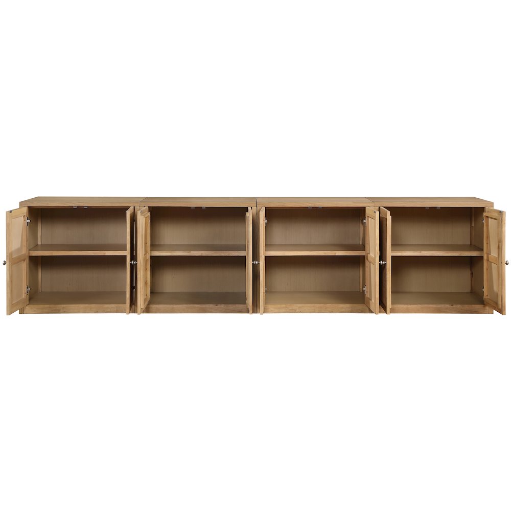 Vero Natural Solid Wood And Oak Veneer 4pc. Sideboard/Buffet. Picture 9