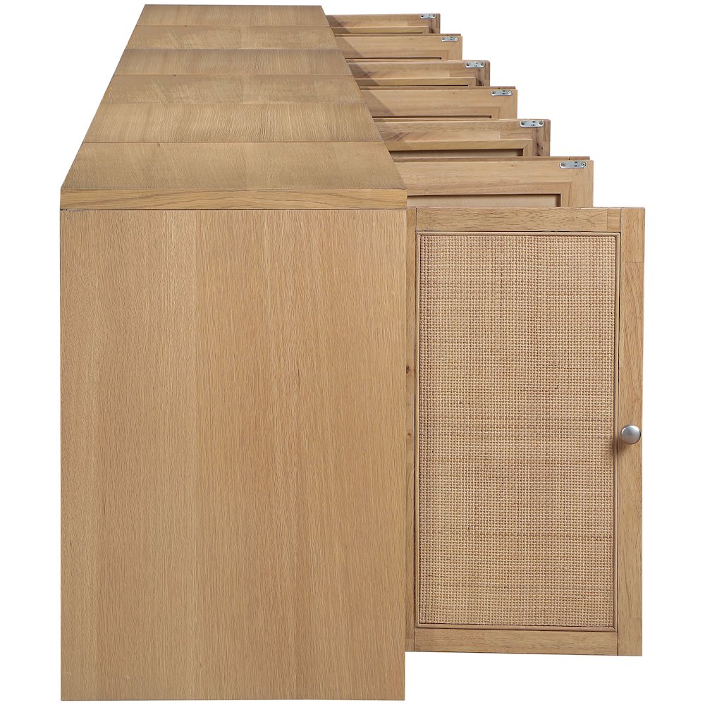 Vero Natural Solid Wood And Oak Veneer 5pc. Sideboard/Buffet. Picture 7