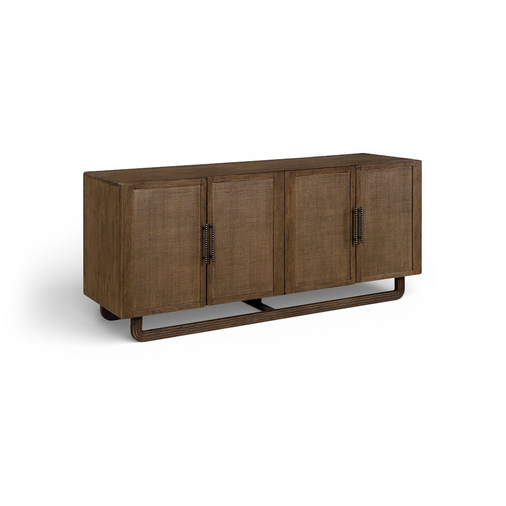 Sova Brown Solid Wood And Oak Veneer Sideboard/Buffet. Picture 1