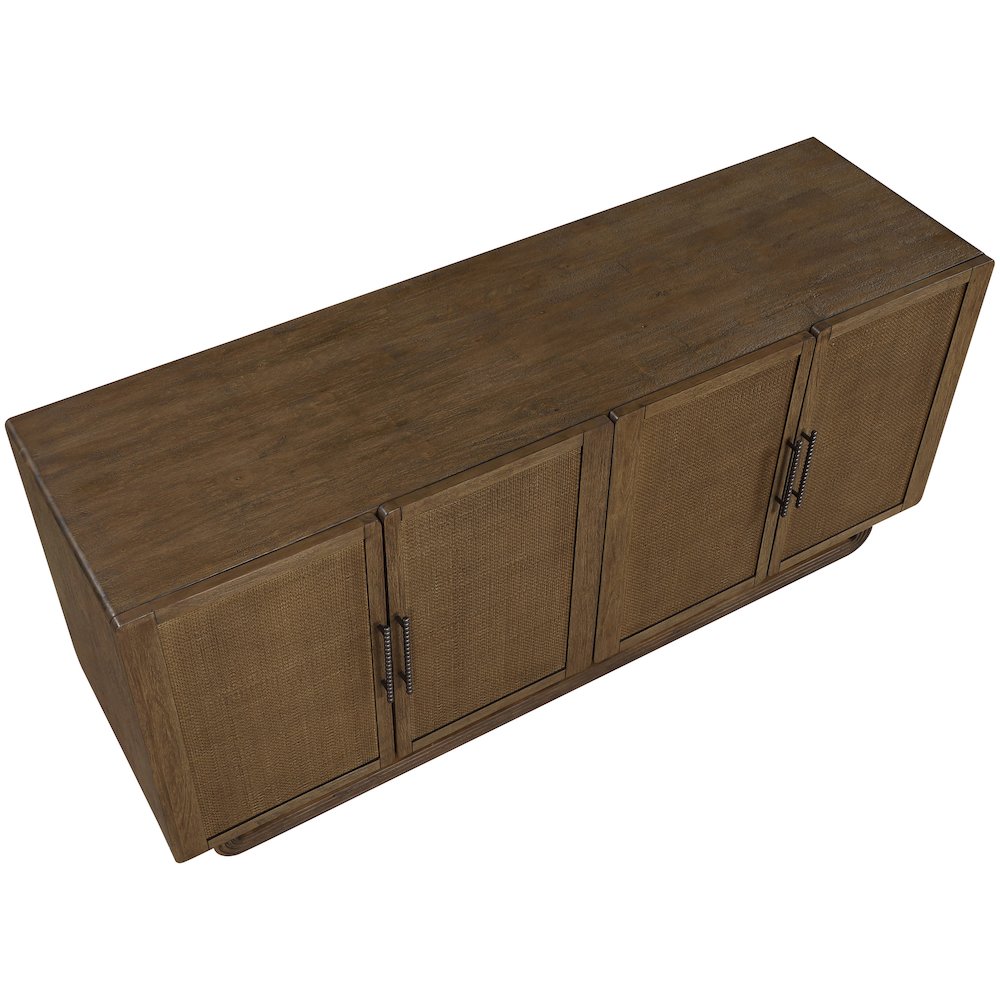 Sova Brown Solid Wood And Oak Veneer Sideboard/Buffet. Picture 6