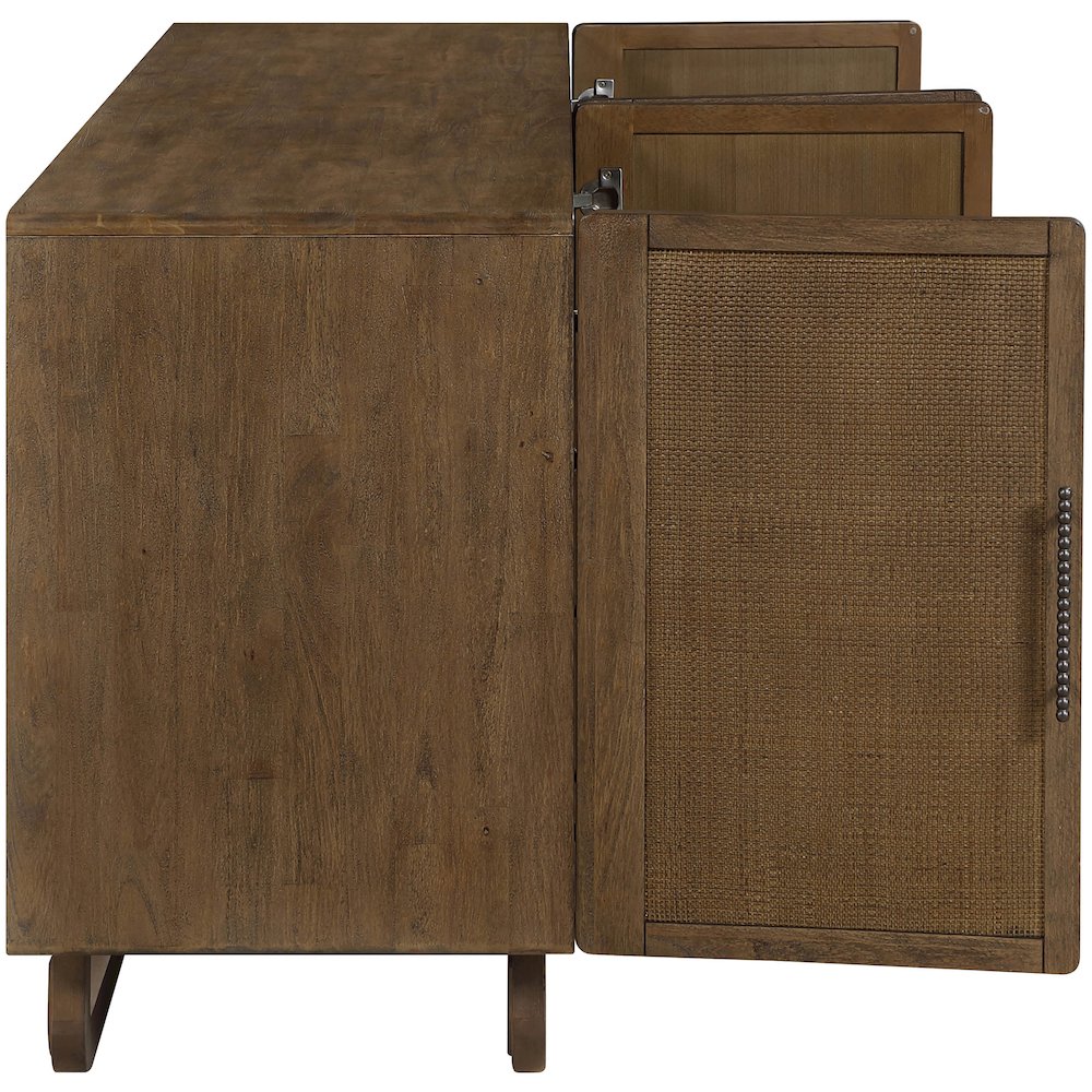 Sova Brown Solid Wood And Oak Veneer Sideboard/Buffet. Picture 7