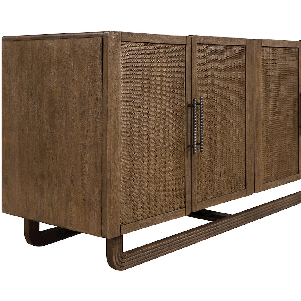 Sova Brown Solid Wood And Oak Veneer Sideboard/Buffet. Picture 8