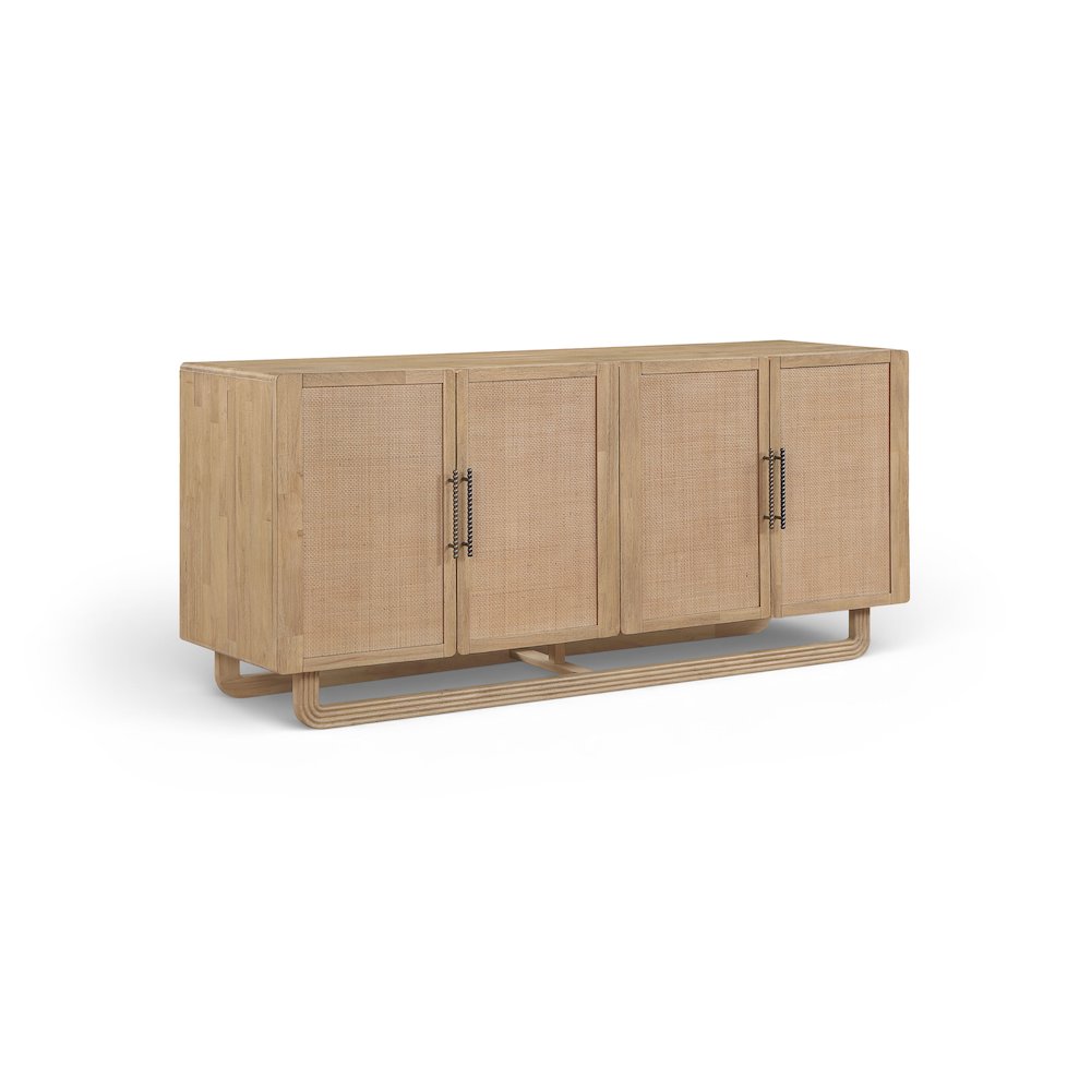 Sova Natural Solid Wood And Oak Veneer Sideboard/Buffet. Picture 1
