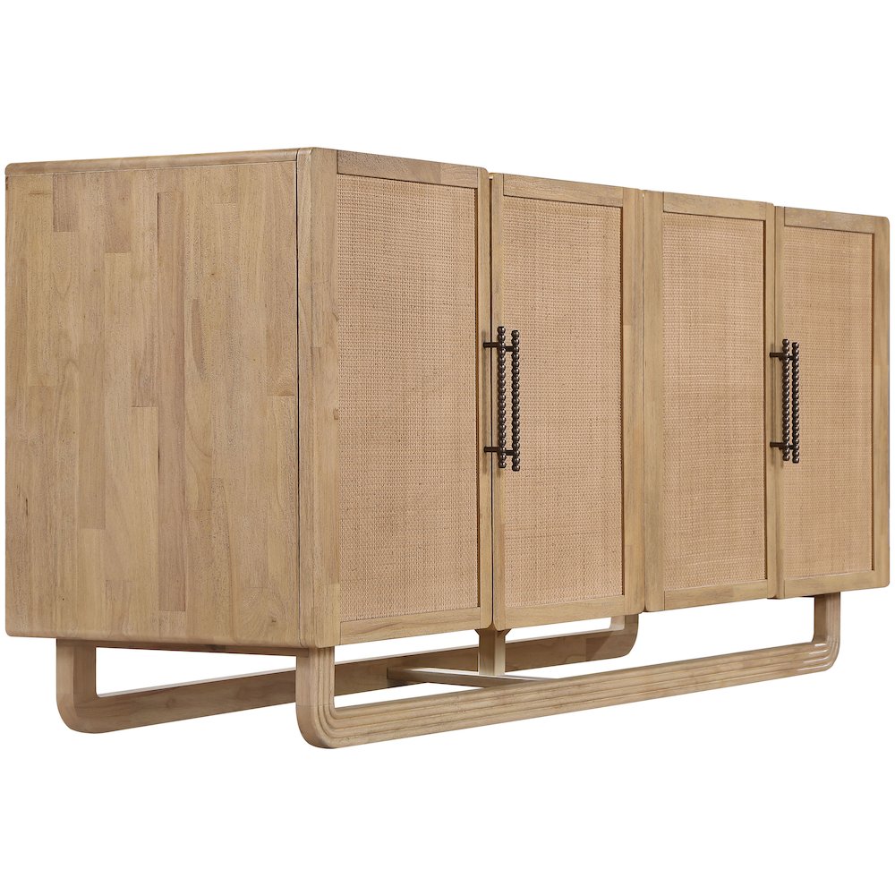 Sova Natural Solid Wood And Oak Veneer Sideboard/Buffet. Picture 8