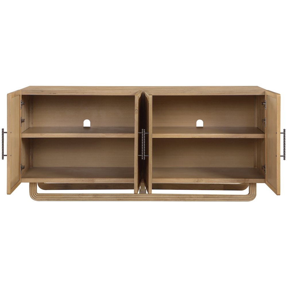 Sova Natural Solid Wood And Oak Veneer Sideboard/Buffet. Picture 9