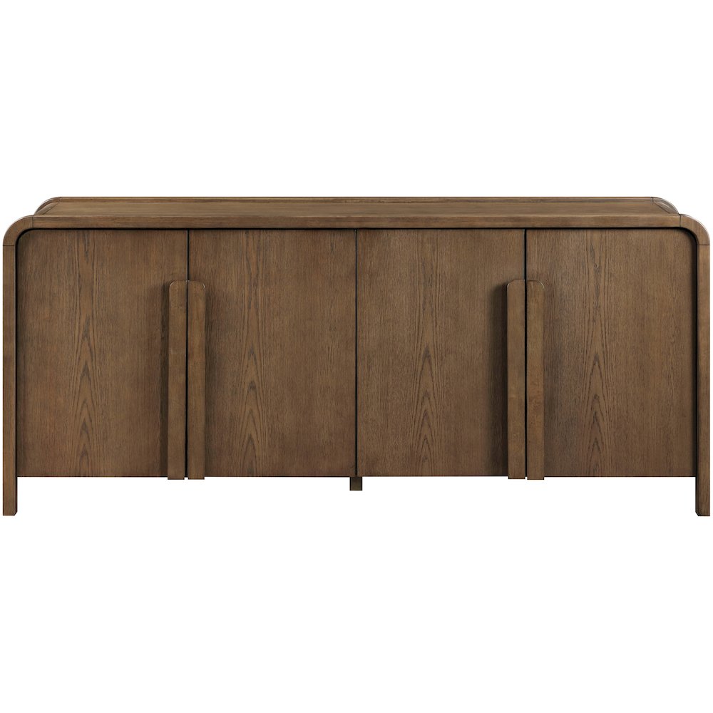 Harmony Brown Oak Veneer Rubberwood Sideboard/Buffet. Picture 2