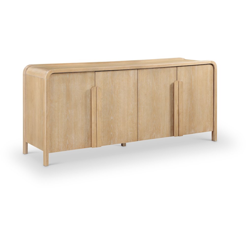 Harmony Natural Oak Veneer Rubberwood Sideboard/Buffet. Picture 1