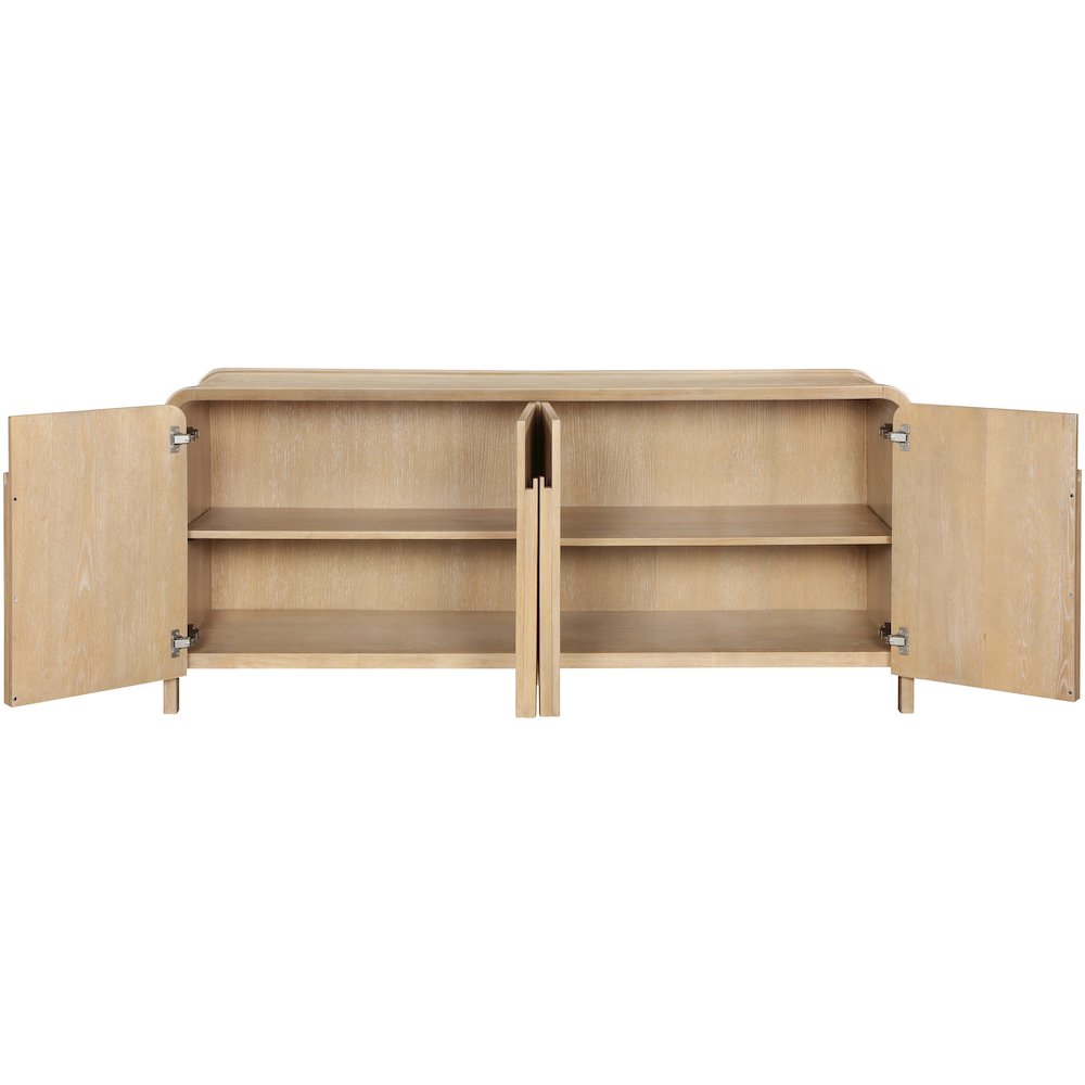 Harmony Natural Oak Veneer Rubberwood Sideboard/Buffet. Picture 4