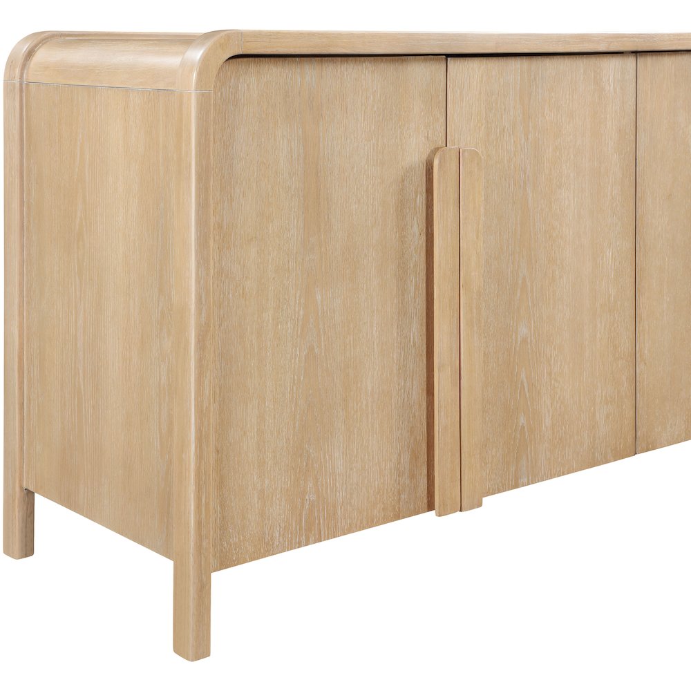 Harmony Natural Oak Veneer Rubberwood Sideboard/Buffet. Picture 6