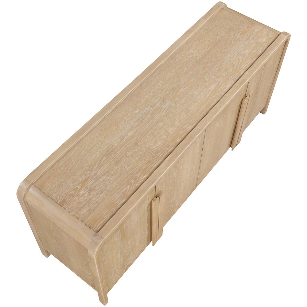 Harmony Natural Oak Veneer Rubberwood Sideboard/Buffet. Picture 9