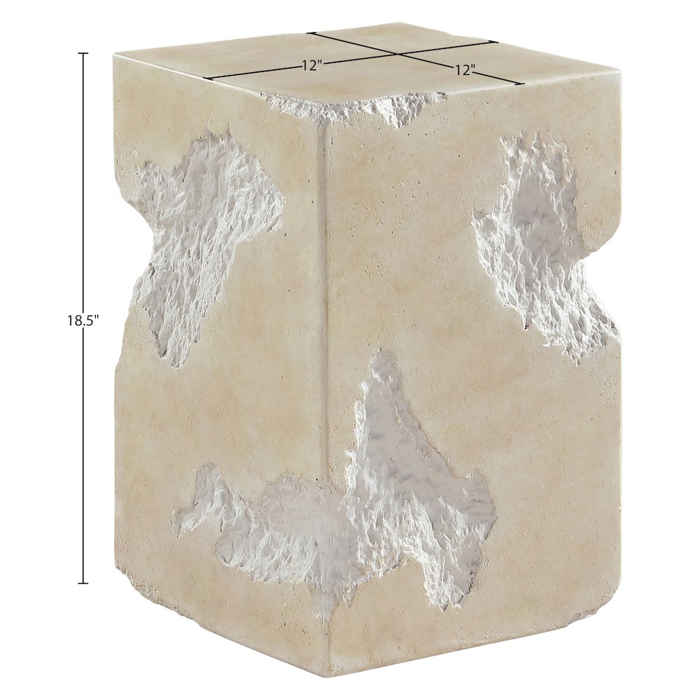 Naturae Beige Concrete Indoor / Outdoor End / Side Table. Picture 9