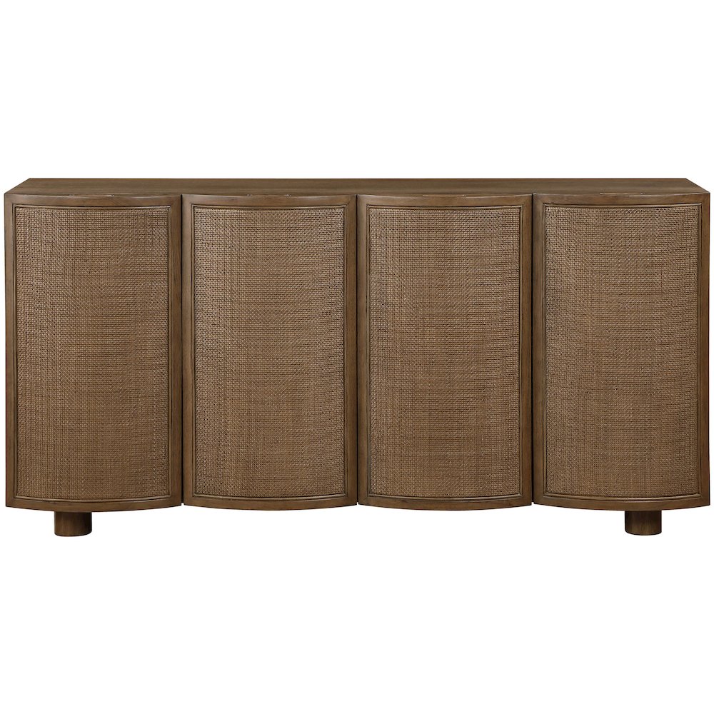 Norin Brown Solid Wood And Oak Veneer Sideboard/Buffet. Picture 3