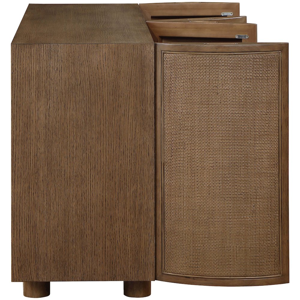 Norin Brown Solid Wood And Oak Veneer Sideboard/Buffet. Picture 7