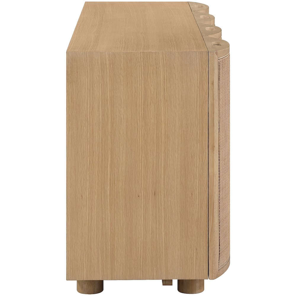 Norin Natural Solid Wood And Oak Veneer Sideboard/Buffet. Picture 4