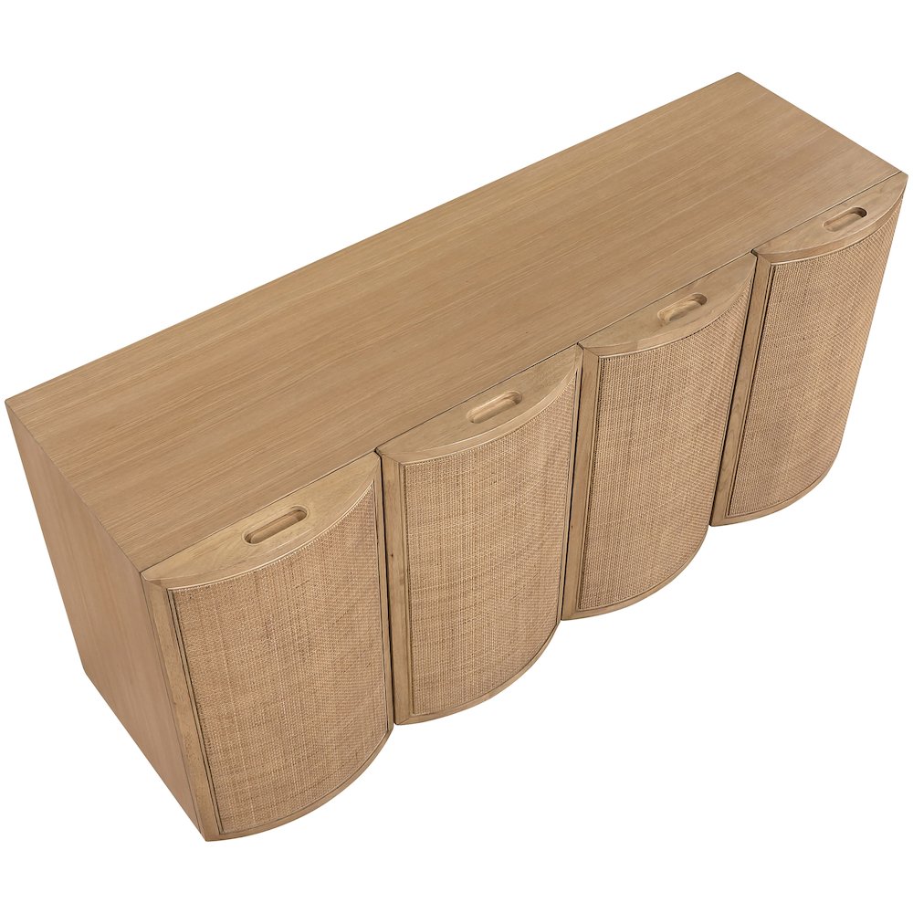 Norin Natural Solid Wood And Oak Veneer Sideboard/Buffet. Picture 6