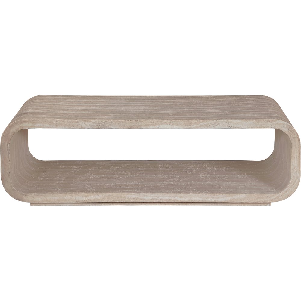 Calix Travertine Concrete Indoor / Outdoor Coffee Table. Picture 3