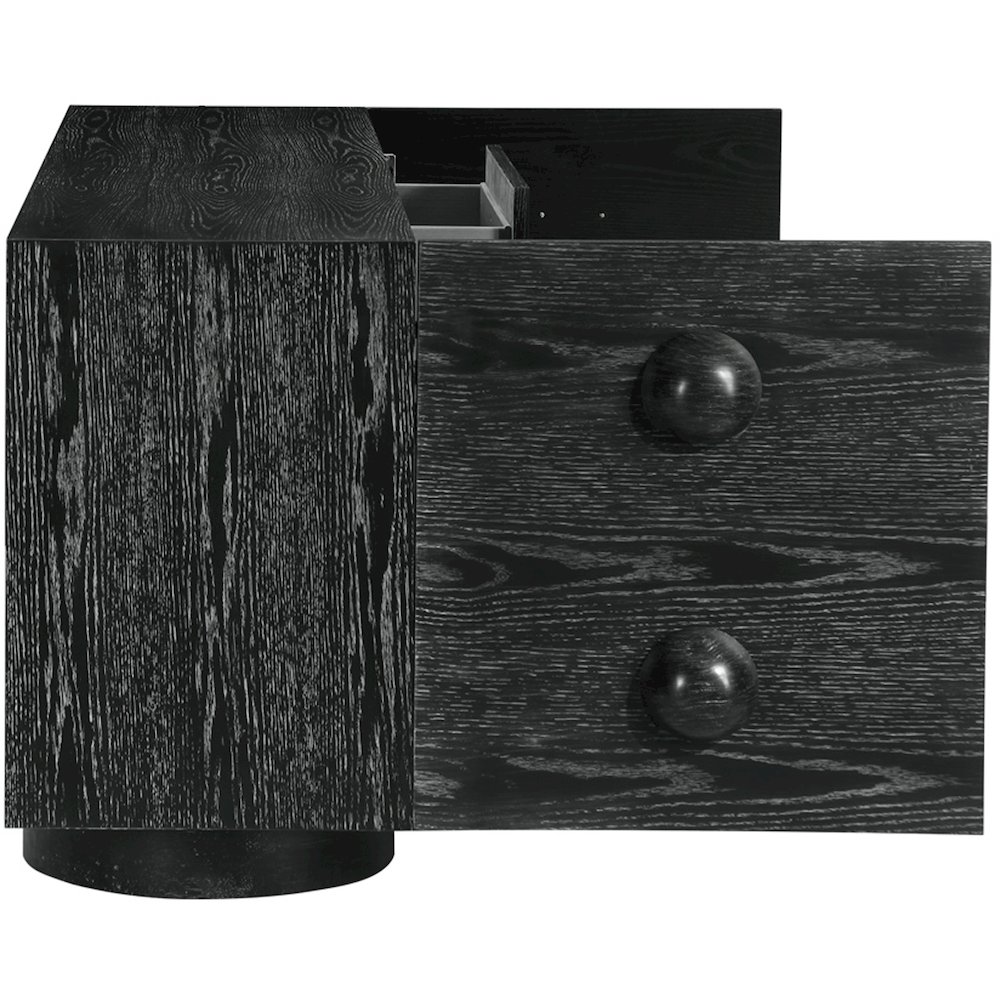 Bubble Black Rubberwood with Oak Veneer Sideboard/Buffet. Picture 6