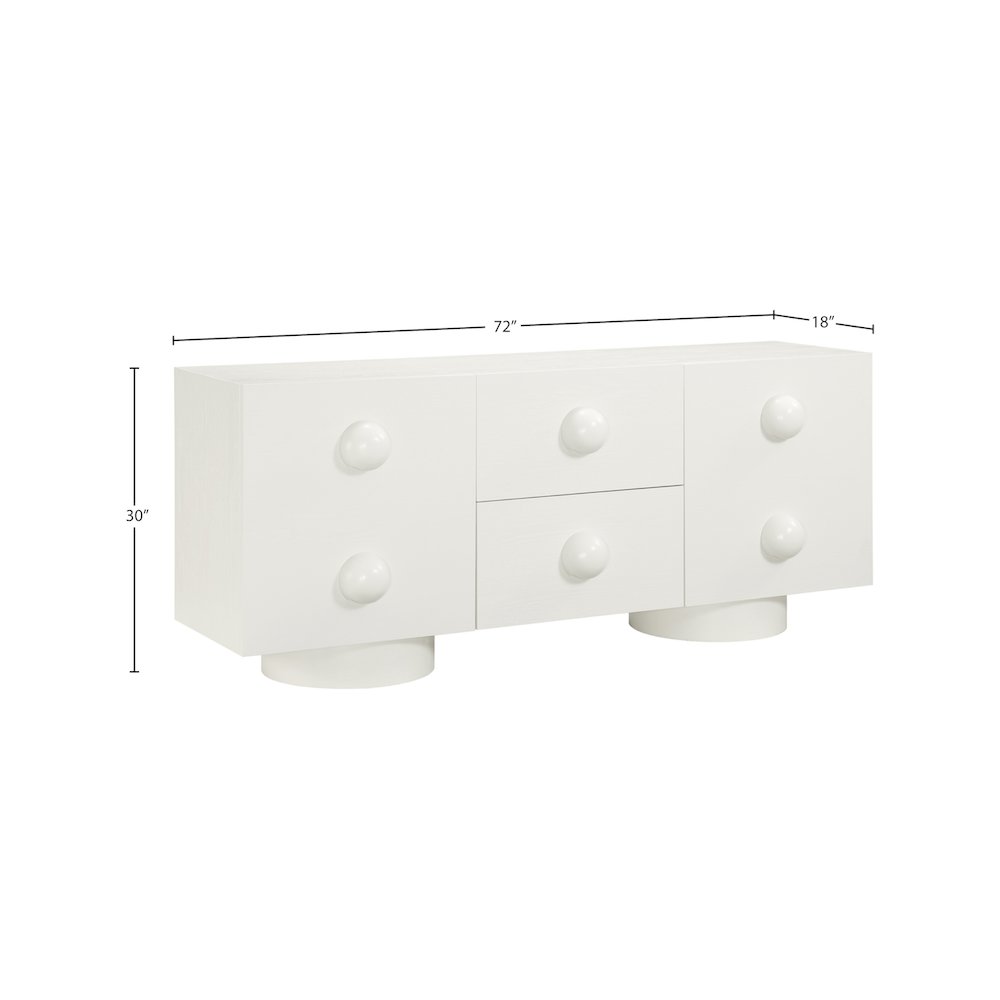 Bubble Cream Rubberwood with Oak Veneer Sideboard/Buffet. Picture 9