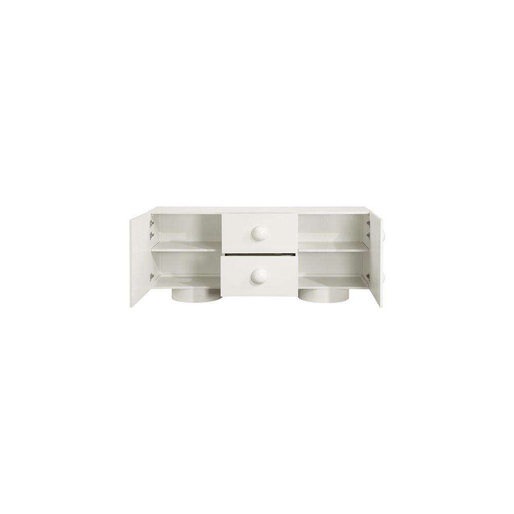 Bubble Cream Rubberwood with Oak Veneer Sideboard/Buffet. Picture 5