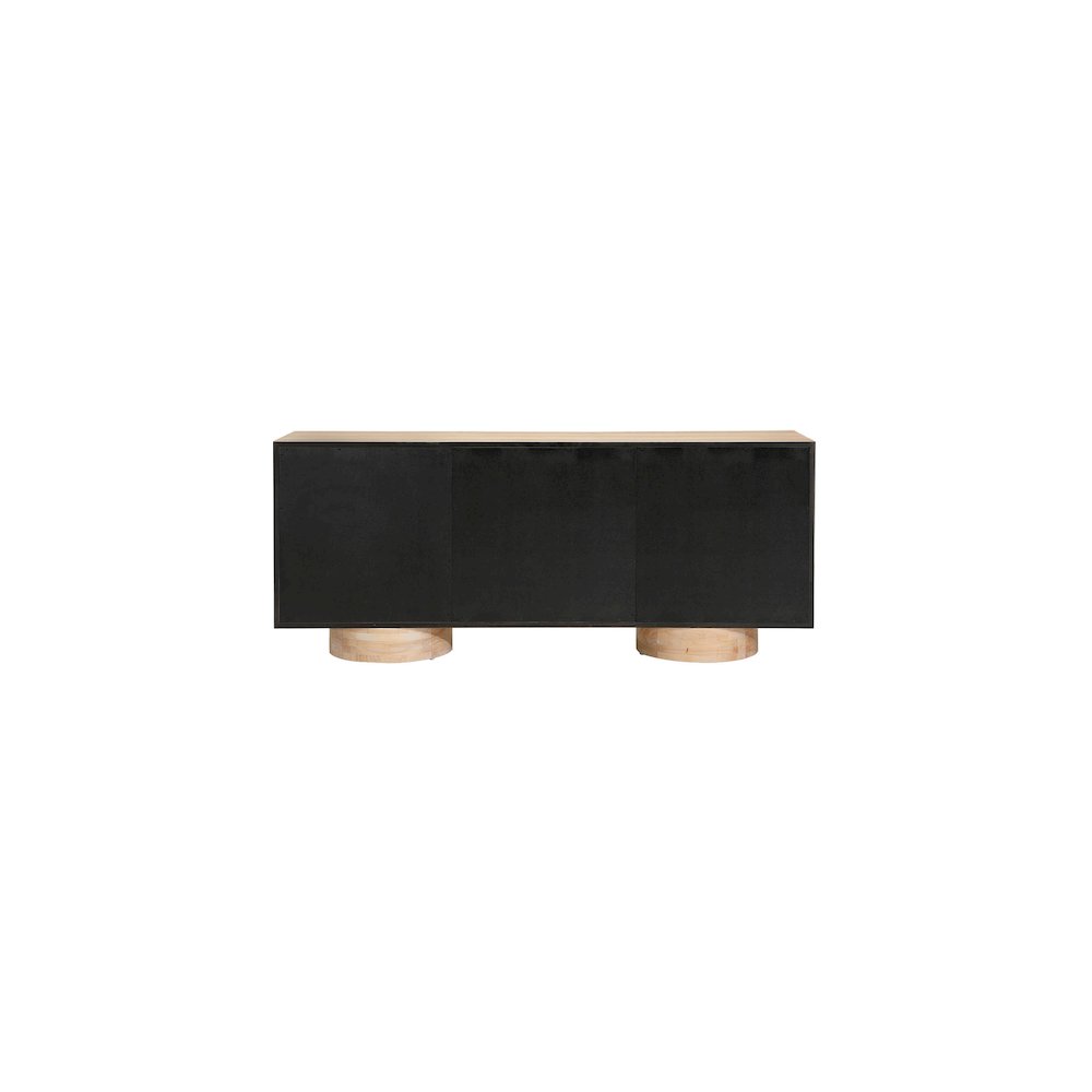 Bubble Natural Rubberwood with Oak Veneer Sideboard/Buffet. Picture 3