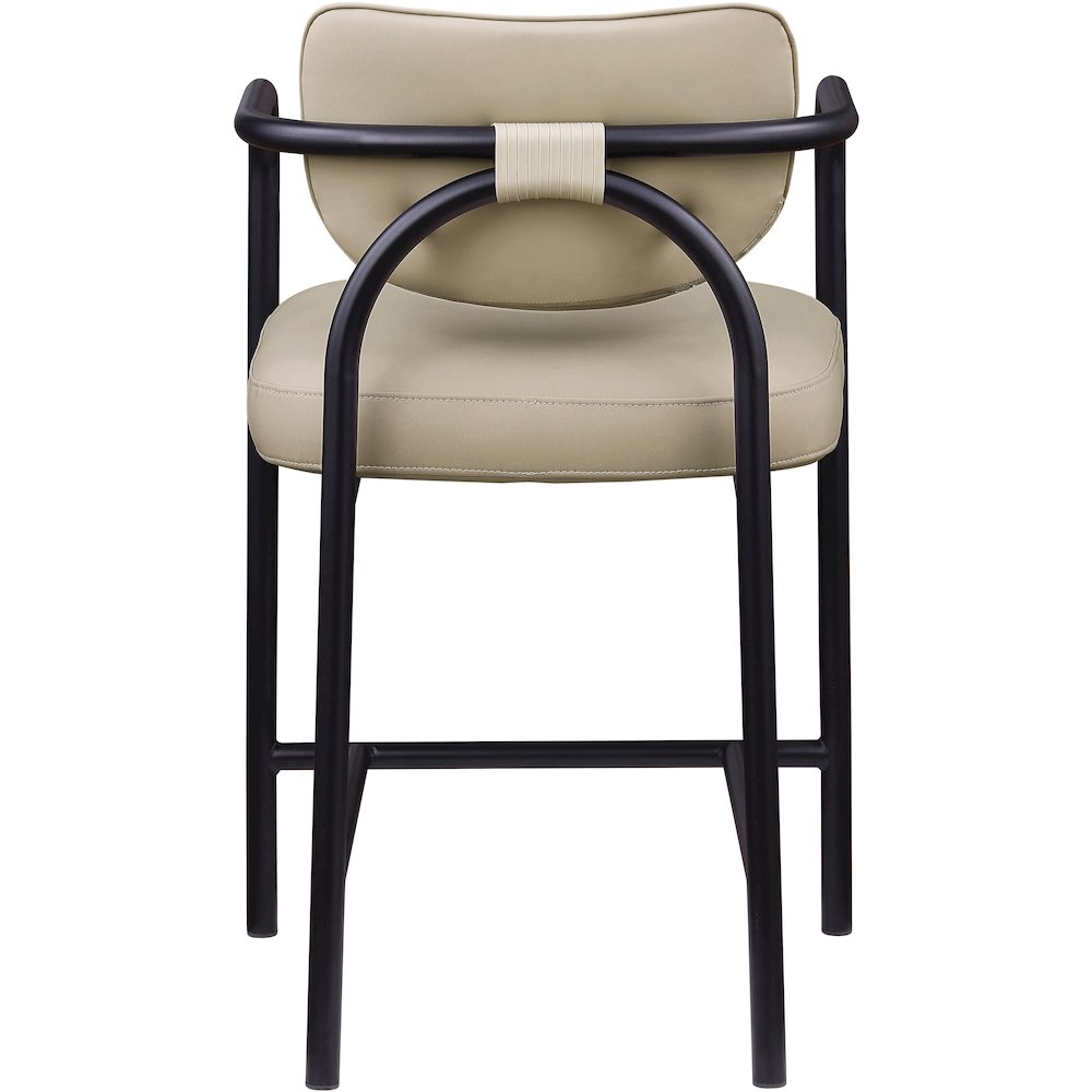 Serava Beige Vegan Leather Upholstered Counter Stool. Picture 5