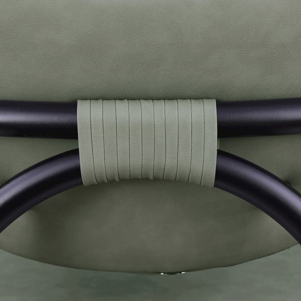 Serava Green Vegan Leather Upholstered Counter Stool. Picture 7