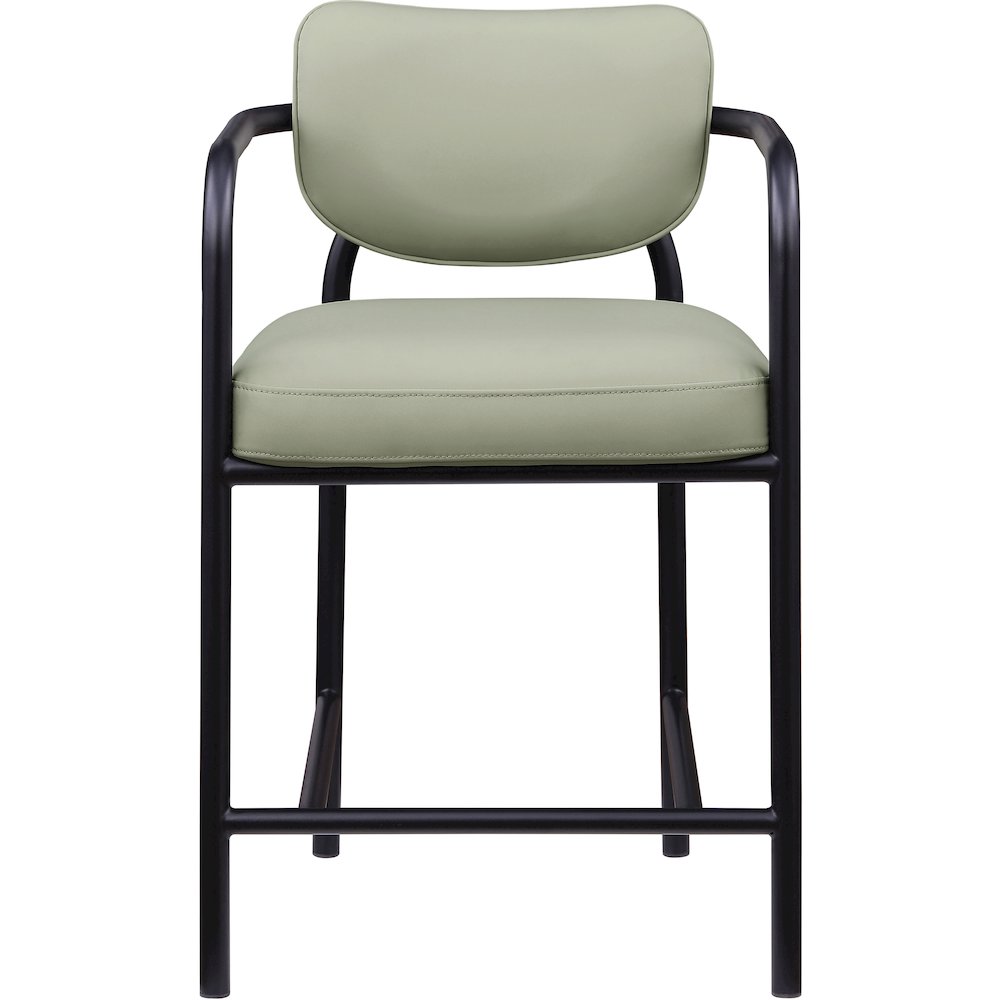 Serava Mint Vegan Leather Upholstered Counter Stool. Picture 3
