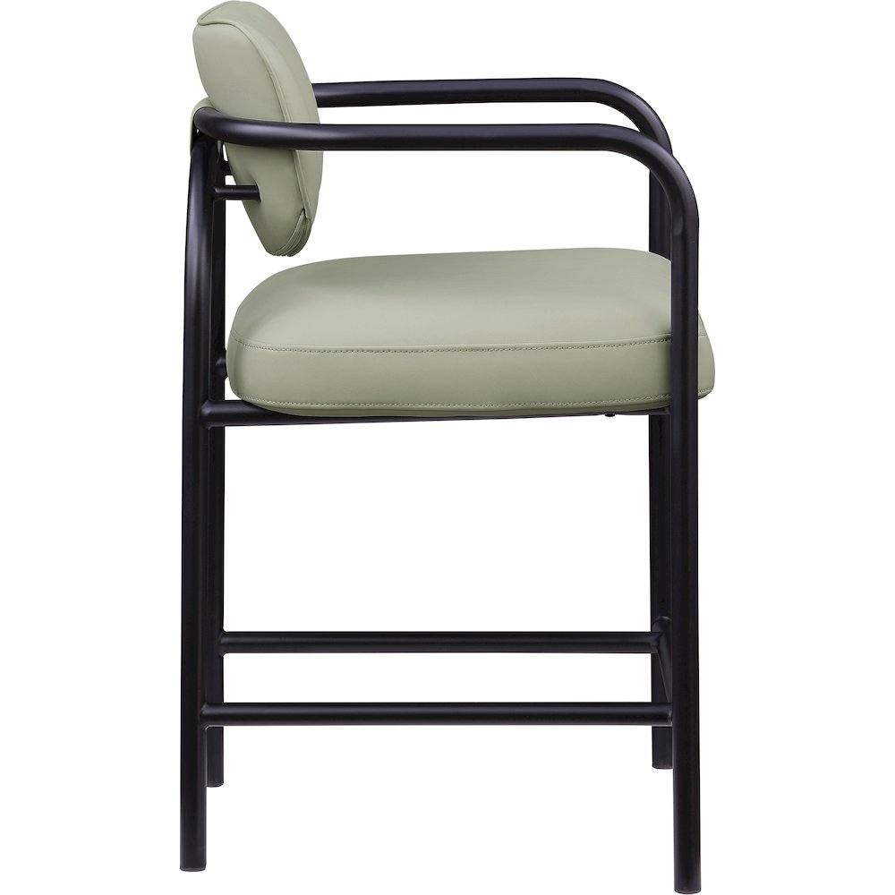 Serava Mint Vegan Leather Upholstered Counter Stool. Picture 4