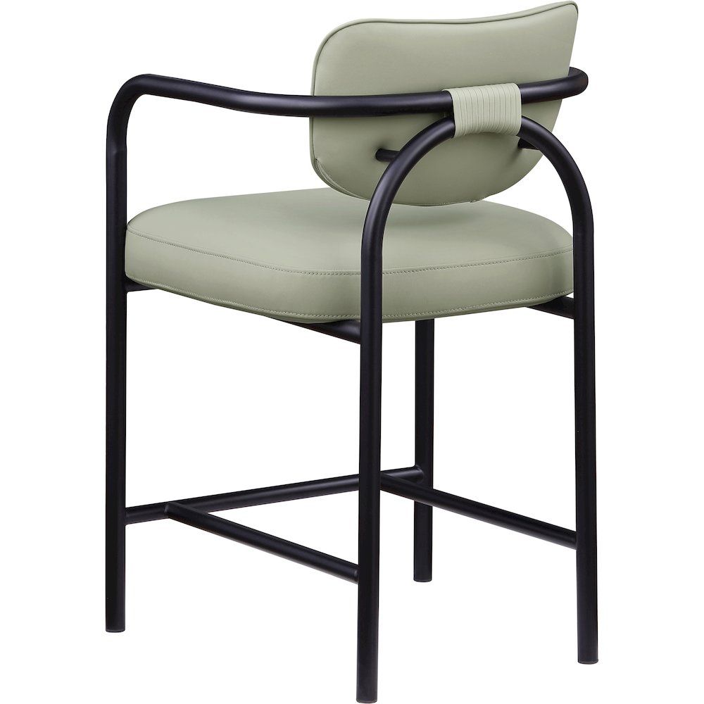 Serava Mint Vegan Leather Upholstered Counter Stool. Picture 6
