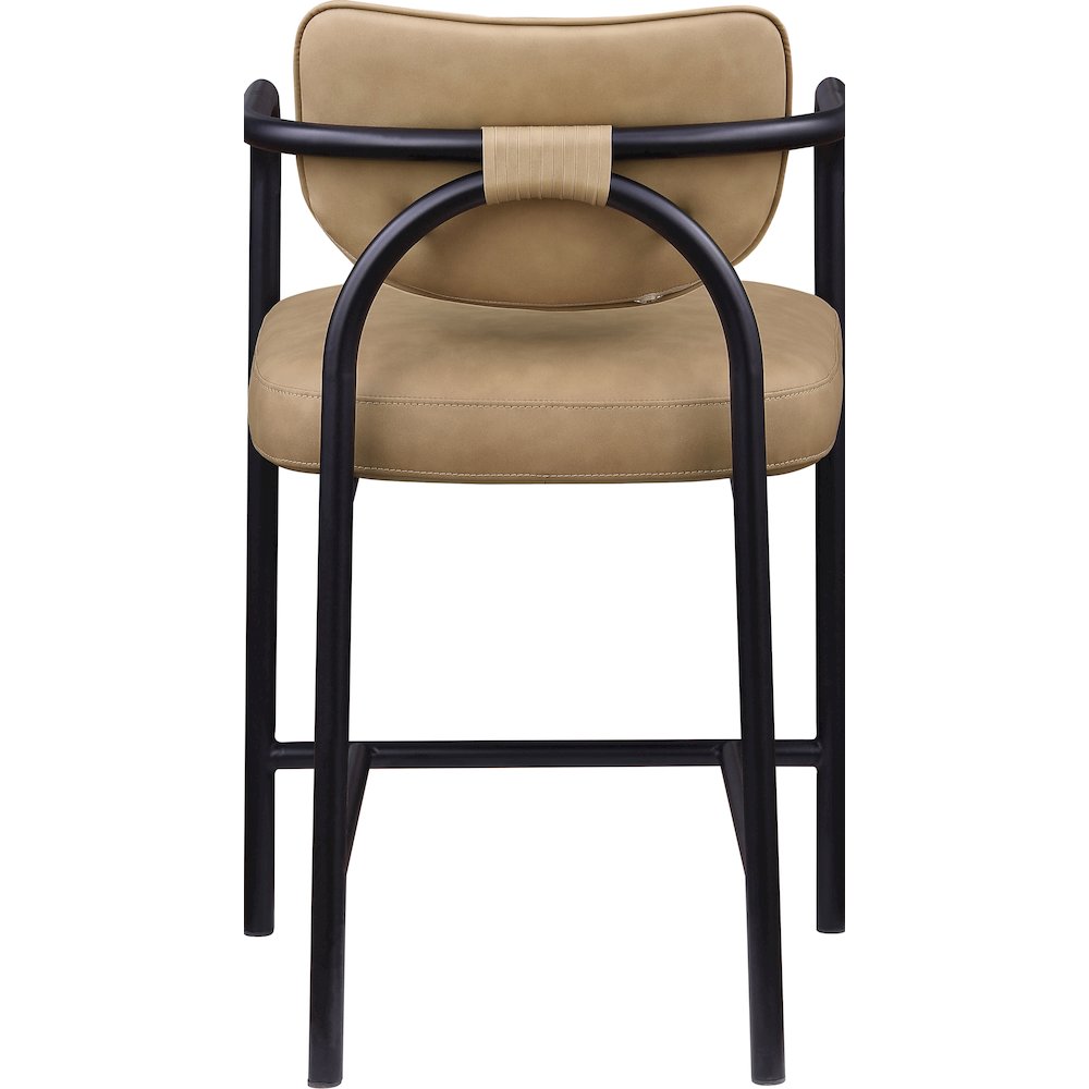 Serava Tan Vegan Leather Upholstered Counter Stool. Picture 5