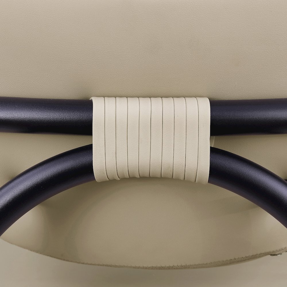 Serava Beige Vegan Leather Upholstered Bar Stool. Picture 7