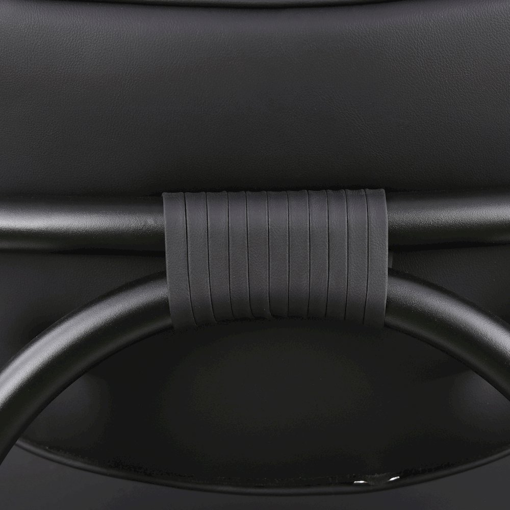 Serava Black Vegan Leather Upholstered Bar Stool. Picture 7