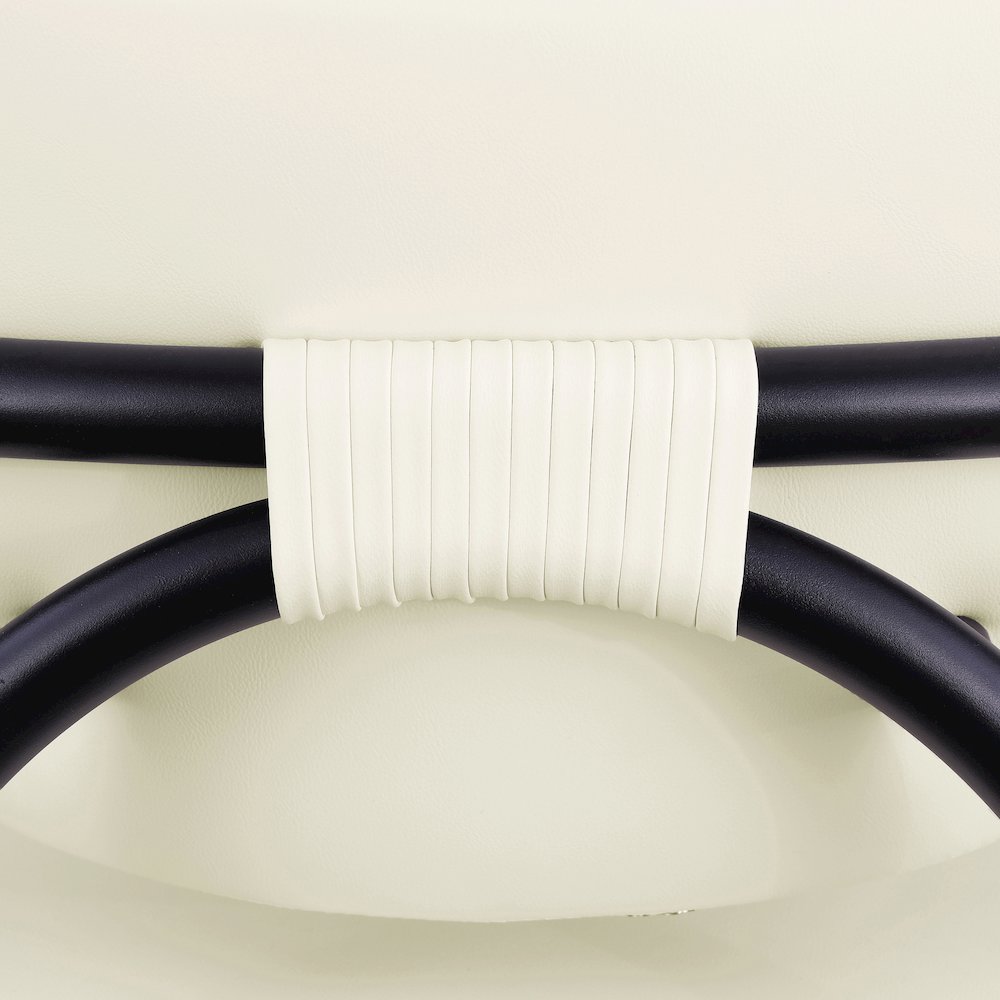 Serava Cream Vegan Leather Upholstered Bar Stool. Picture 7