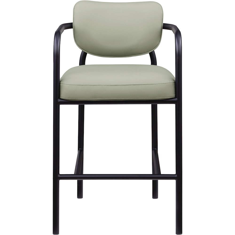 Serava Mint Vegan Leather Upholstered Bar Stool. Picture 3