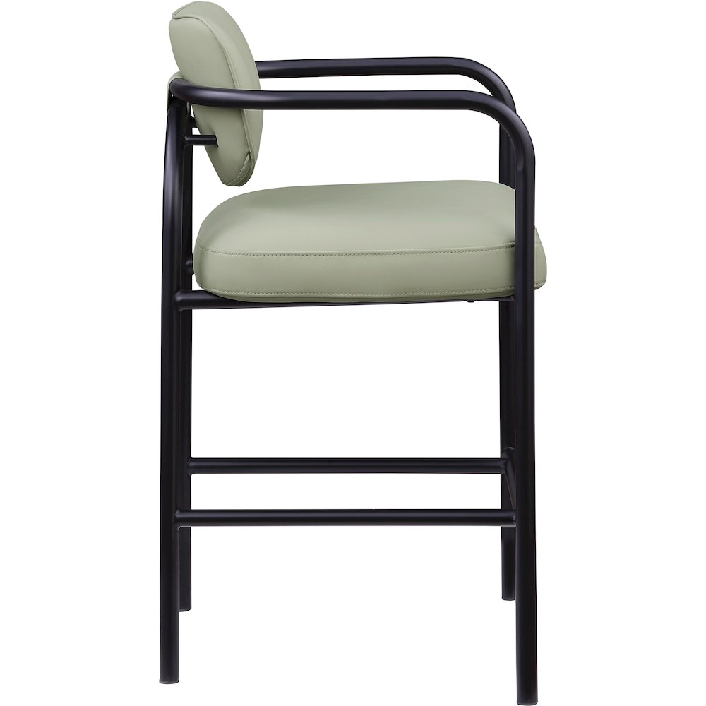 Serava Mint Vegan Leather Upholstered Bar Stool. Picture 4