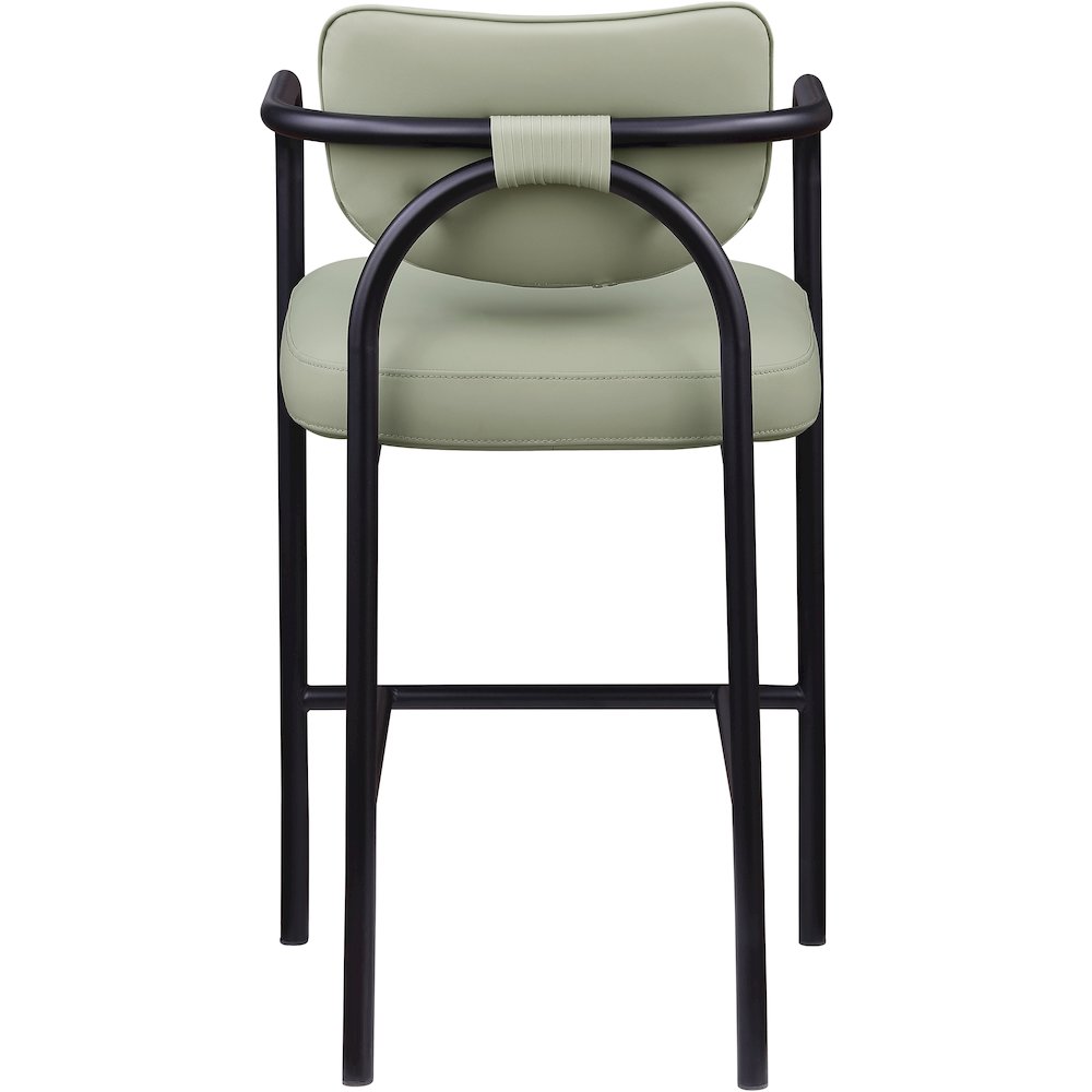 Serava Mint Vegan Leather Upholstered Bar Stool. Picture 5