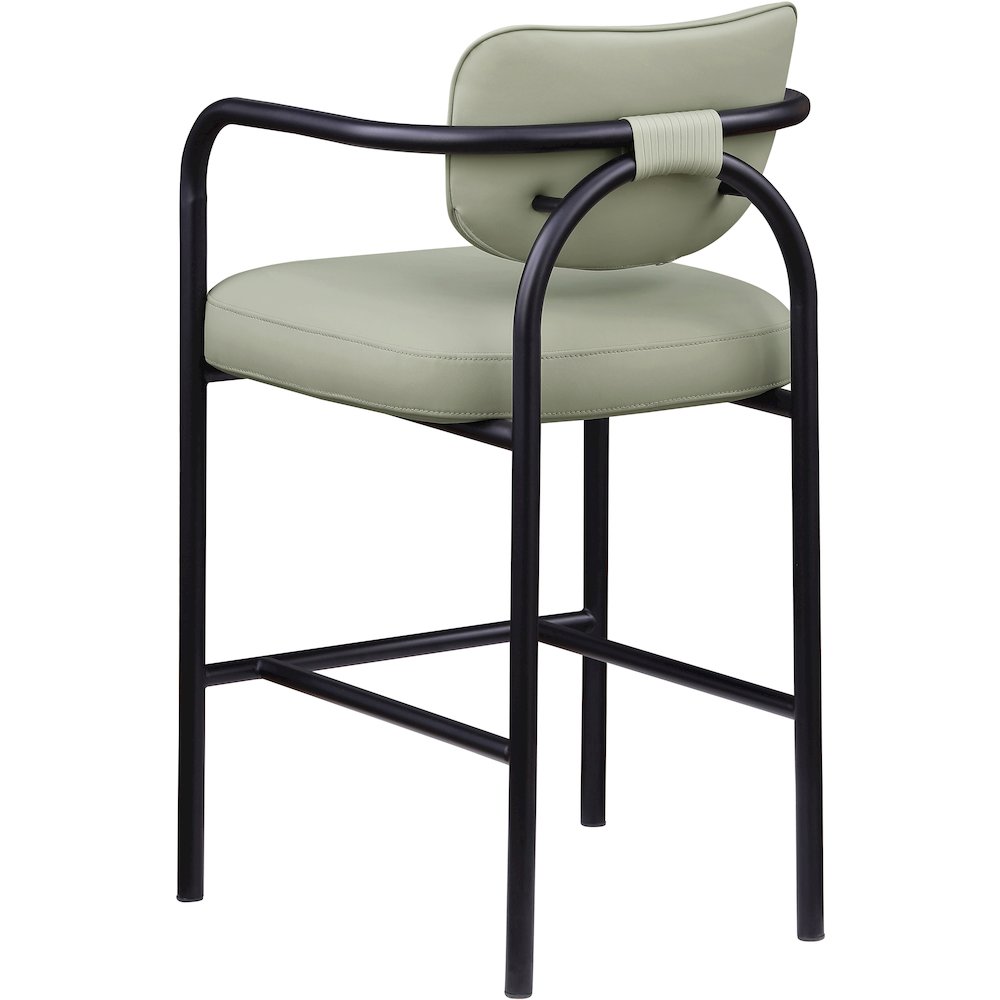 Serava Mint Vegan Leather Upholstered Bar Stool. Picture 6