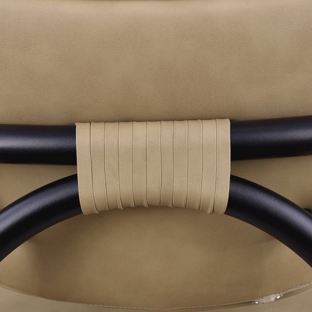 Serava Tan Vegan Leather Upholstered Bar Stool. Picture 7