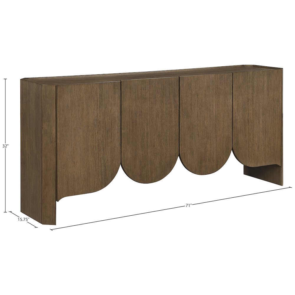 Ember Brown Solid Wood Sideboard/Buffet. Picture 11