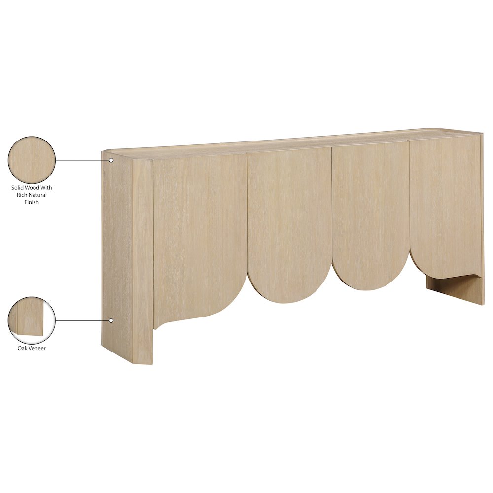 Ember Natural Solid Wood Sideboard/Buffet. Picture 12