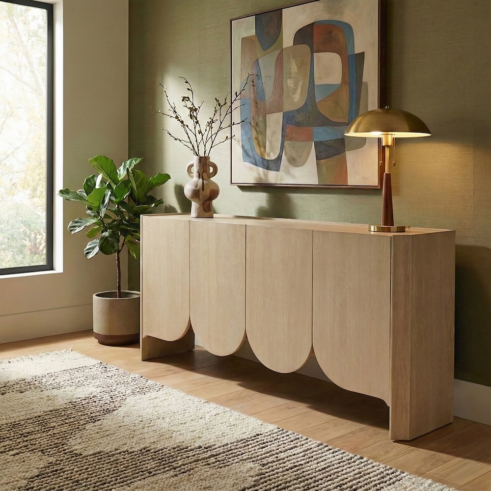 Ember Natural Solid Wood Sideboard/Buffet. Picture 2