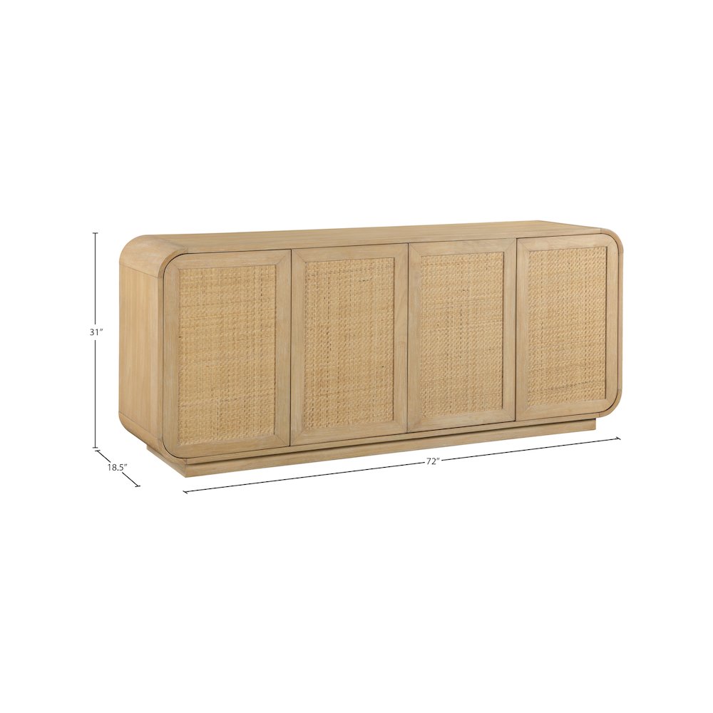 Windsor Natural Rubberwood Sideboard/Buffet. Picture 9