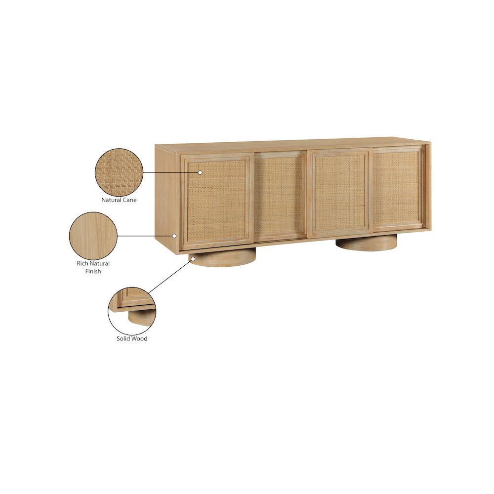 Windsor Natural Rubberwood Sideboard/Buffet. Picture 10