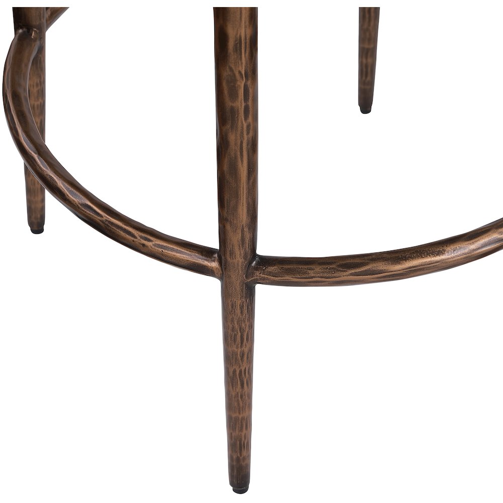 Ferro White Performance Fabric Upholstered Bar Stool. Picture 4